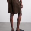 Straight-Leg Pleated Cotton and Linen-Blend Shorts - BK Straight-Leg Pleated Cotton and Linen-Blend Shorts - BK