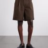 Straight-Leg Pleated Cotton and Linen-Blend Shorts - FR Straight-Leg Pleated Cotton and Linen-Blend Shorts - FR