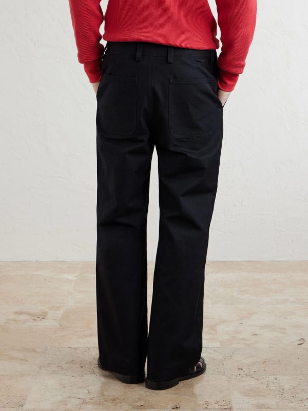 Straight-Leg Cotton Trousers - BK