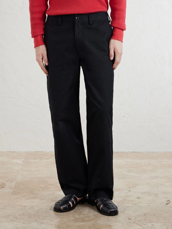 Straight-Leg Cotton Trousers - FR