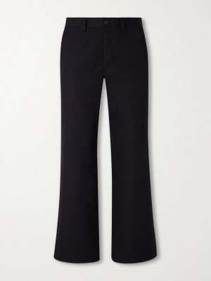 Straight-Leg Cotton Trousers Straight-Leg Cotton Trousers