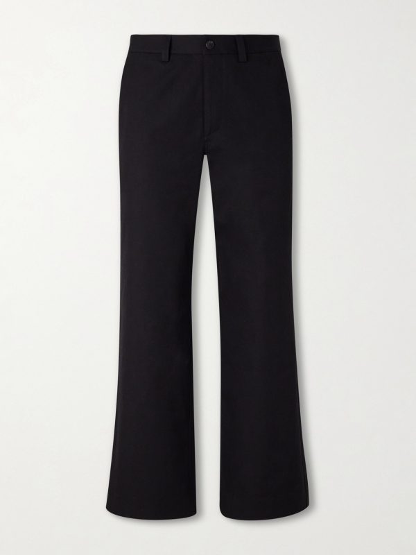 Straight-Leg Cotton Trousers