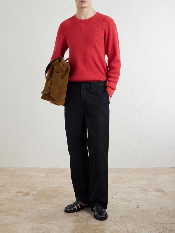 Straight-Leg Cotton Trousers - OU