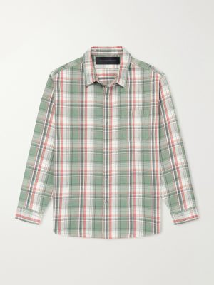 Sunburn Checked Cotton-Flannel Shirt
