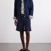 Straight-Leg Pleated Cotton and Linen-Blend Shorts - OU Straight-Leg Pleated Cotton and Linen-Blend Shorts - OU