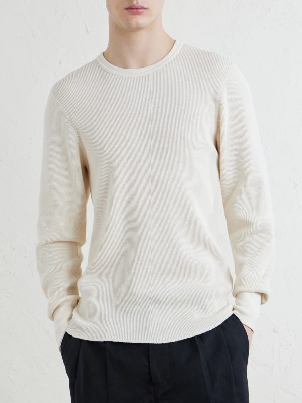 Waffle-Knit Cotton Sweater - FR Waffle-Knit Cotton Sweater - FR