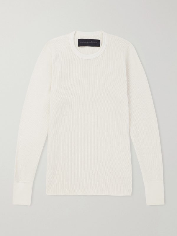 Waffle-Knit Cotton Sweater Waffle-Knit Cotton Sweater