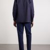 Straight-Leg Cotton and Linen-Blend Twill Drawstring Trousers - BK Straight-Leg Cotton and Linen-Blend Twill Drawstring Trousers - BK