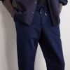 Straight-Leg Cotton and Linen-Blend Twill Drawstring Trousers - E1 Straight-Leg Cotton and Linen-Blend Twill Drawstring Trousers - E1