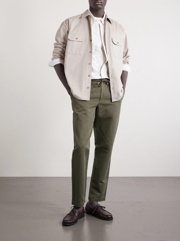 Straight-Leg Cotton and Linen-Blend Twill Drawstring Trousers - OU Straight-Leg Cotton and Linen-Blend Twill Drawstring Trousers - OU