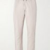 Straight-Leg Cotton and Linen-Blend Twill Drawstring Trousers Straight-Leg Cotton and Linen-Blend Twill Drawstring Trousers