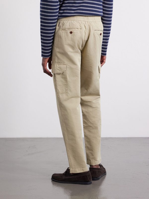 Tapered Cotton and Linen-Blend Trousers - BK Tapered Cotton and Linen-Blend Trousers - BK