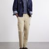 Tapered Cotton and Linen-Blend Trousers - OU Tapered Cotton and Linen-Blend Trousers - OU