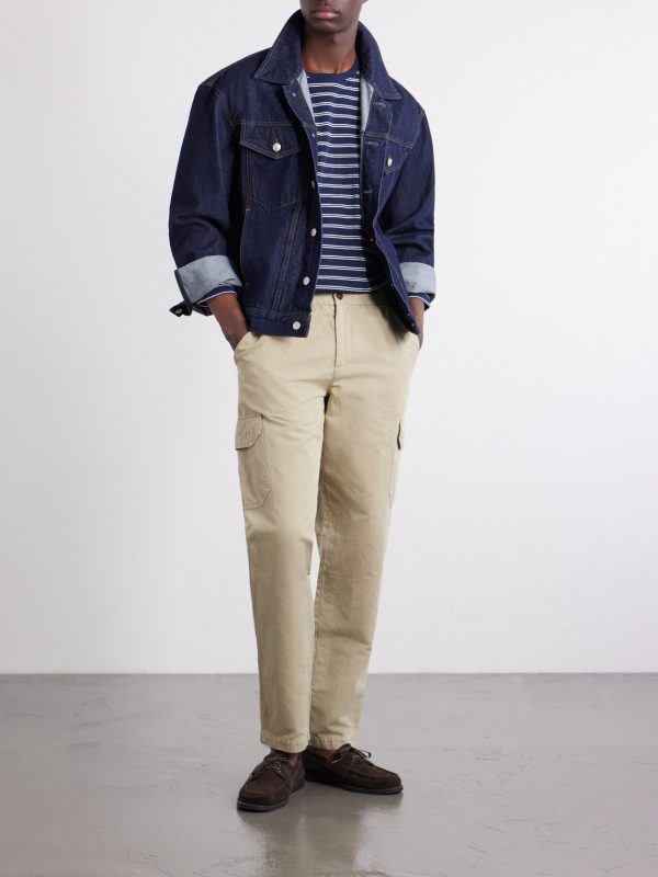 Tapered Cotton and Linen-Blend Trousers - OU Tapered Cotton and Linen-Blend Trousers - OU