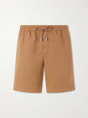 Straight-Leg Cotton and Linen-Blend Twill Drawstring Shorts Straight-Leg Cotton and Linen-Blend Twill Drawstring Shorts