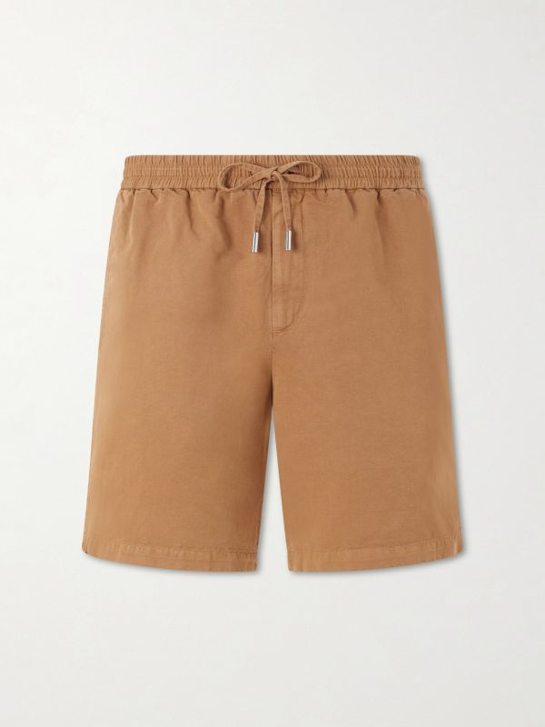 Straight-Leg Cotton and Linen-Blend Twill Drawstring Shorts Straight-Leg Cotton and Linen-Blend Twill Drawstring Shorts