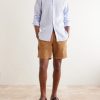 Straight-Leg Cotton and Linen-Blend Twill Drawstring Shorts - OU Straight-Leg Cotton and Linen-Blend Twill Drawstring Shorts - OU