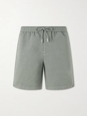 Straight-Leg Cotton and Linen-Blend Twill Drawstring Shorts Straight-Leg Cotton and Linen-Blend Twill Drawstring Shorts
