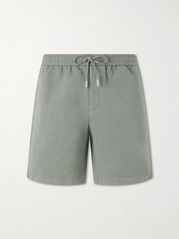 Straight-Leg Cotton and Linen-Blend Twill Drawstring Shorts Straight-Leg Cotton and Linen-Blend Twill Drawstring Shorts