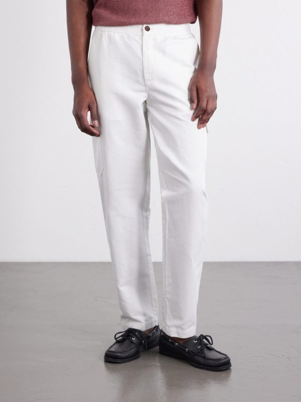 Tapered Cotton and Linen-Blend Trousers - FR Tapered Cotton and Linen-Blend Trousers - FR