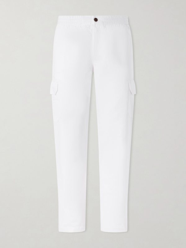 Tapered Cotton and Linen-Blend Trousers Tapered Cotton and Linen-Blend Trousers