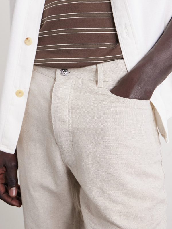 Edward Straight-Leg Linen and Cotton-Blend Trousers - CU Edward Straight-Leg Linen and Cotton-Blend Trousers - CU