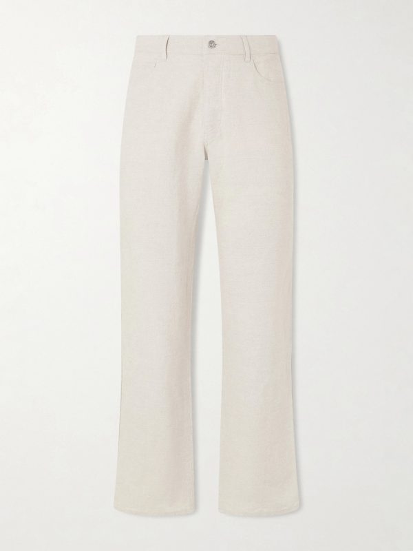 Edward Straight-Leg Linen and Cotton-Blend Trousers Edward Straight-Leg Linen and Cotton-Blend Trousers