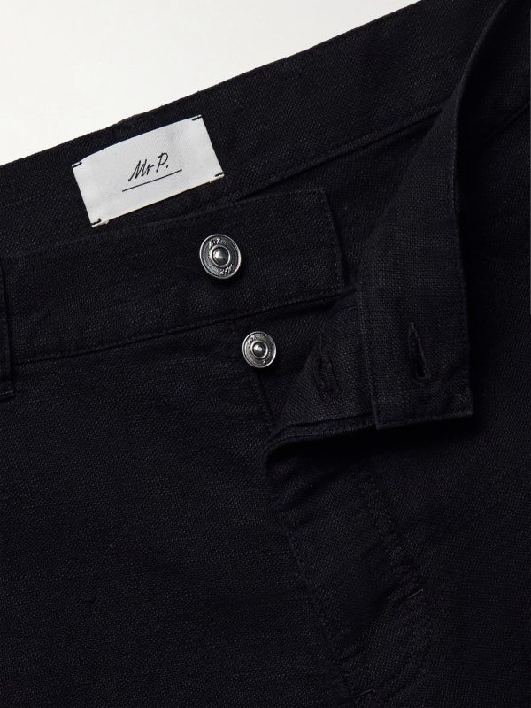 Edward Straight-Leg Linen and Cotton-Blend Trousers - E1 Edward Straight-Leg Linen and Cotton-Blend Trousers - E1