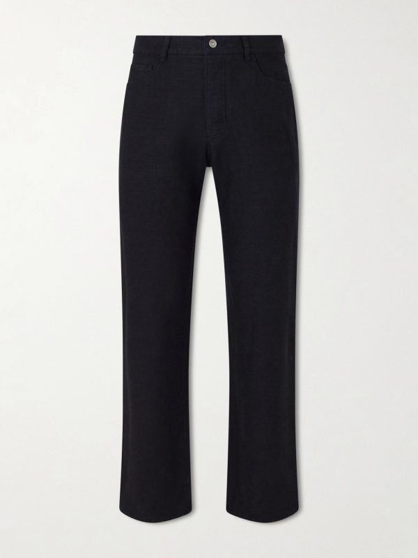 Edward Straight-Leg Linen and Cotton-Blend Trousers Edward Straight-Leg Linen and Cotton-Blend Trousers
