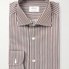 William Cutaway-Collar Striped Cotton-Poplin Shirt