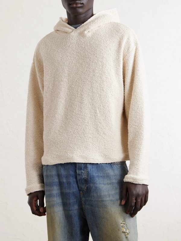 Cotton-Blend Bouclé Hoodie - FR Cotton-Blend Bouclé Hoodie - FR