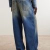 Big Daddy Wide-Leg Distressed Jeans - BK Big Daddy Wide-Leg Distressed Jeans - BK
