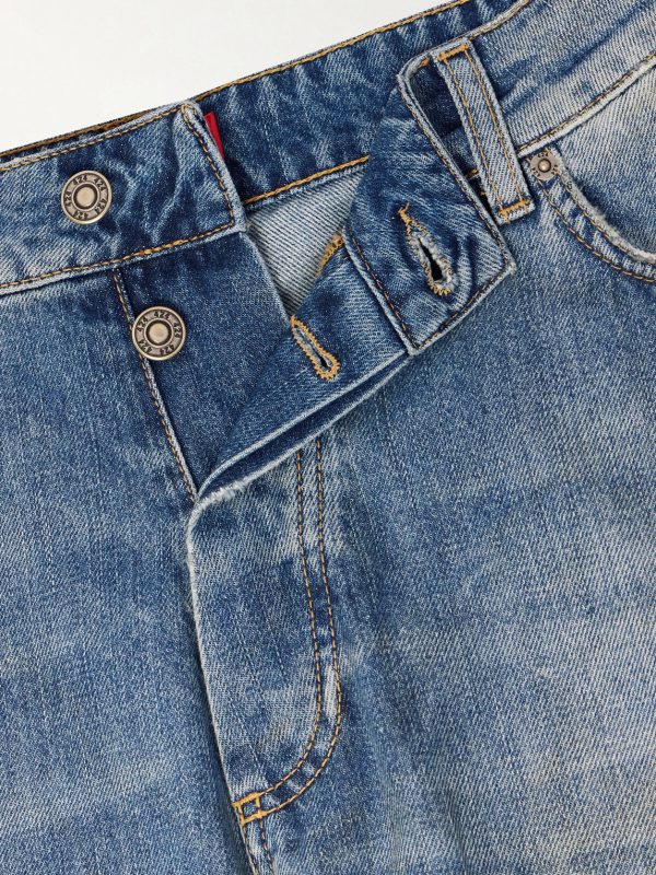 Big Daddy Wide-Leg Distressed Jeans - E1 Big Daddy Wide-Leg Distressed Jeans - E1