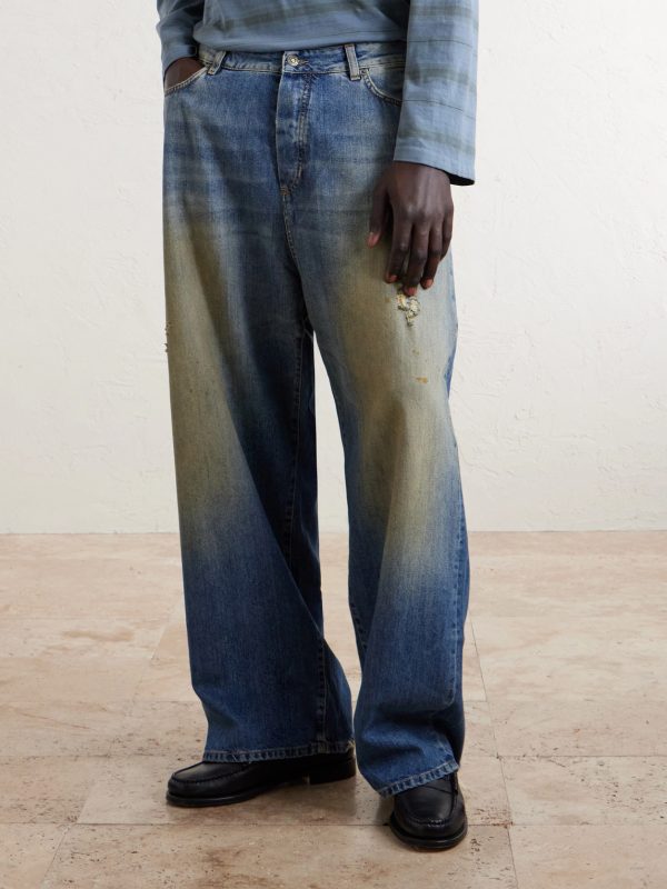 Big Daddy Wide-Leg Distressed Jeans - FR Big Daddy Wide-Leg Distressed Jeans - FR