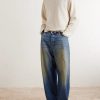 Big Daddy Wide-Leg Distressed Jeans - OU Big Daddy Wide-Leg Distressed Jeans - OU