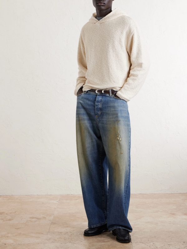 Big Daddy Wide-Leg Distressed Jeans - OU Big Daddy Wide-Leg Distressed Jeans - OU