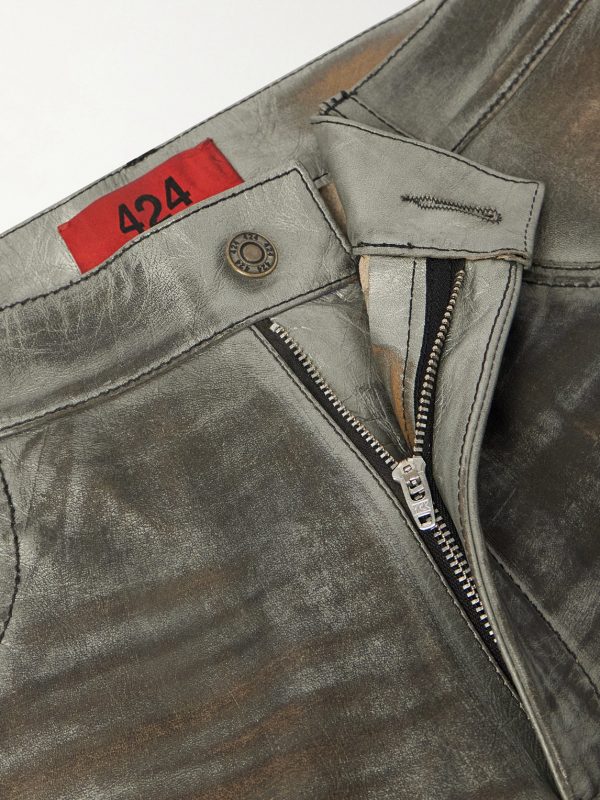 Straight-Leg Leather Trousers - CU Straight-Leg Leather Trousers - CU