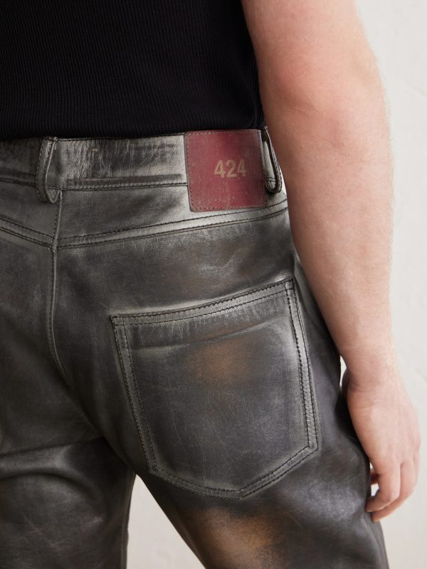 Straight-Leg Leather Trousers - E1 Straight-Leg Leather Trousers - E1