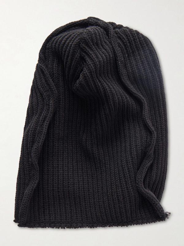 Logo-Appliquéd Ribbed Cotton Beanie