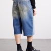 Wide-Leg Lightweight Denim Short - BK