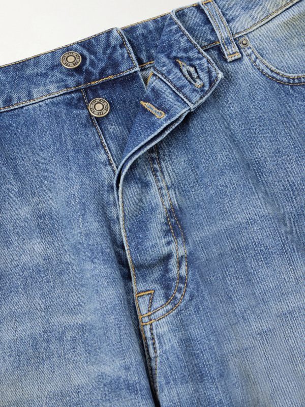Wide-Leg Lightweight Denim Short - E1