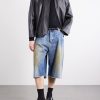 Wide-Leg Lightweight Denim Short - OU