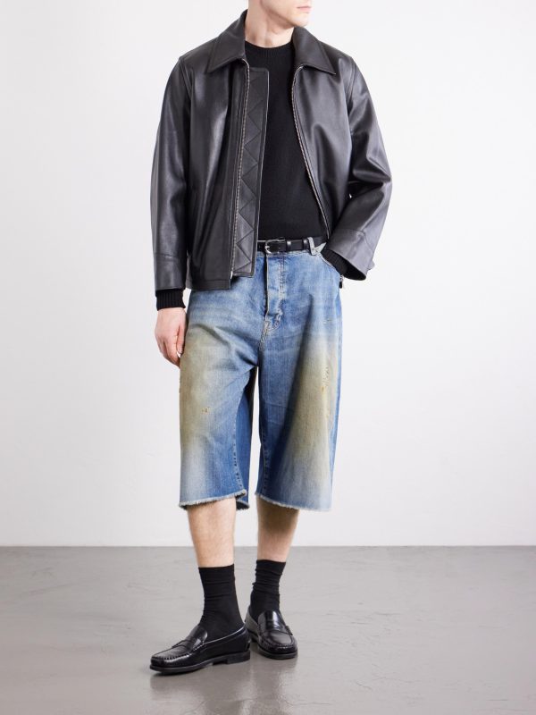 Wide-Leg Lightweight Denim Short - OU