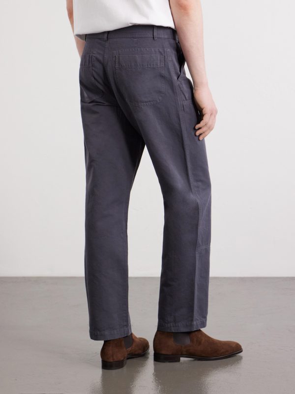 Straight-Leg Cotton and Linen-Blend Trousers - BK Straight-Leg Cotton and Linen-Blend Trousers - BK