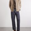 Straight-Leg Cotton and Linen-Blend Trousers - OU Straight-Leg Cotton and Linen-Blend Trousers - OU