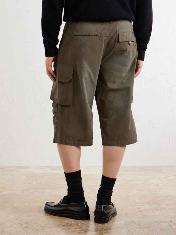 Straight-Leg Cotton-Poplin Cargo Shorts - BK