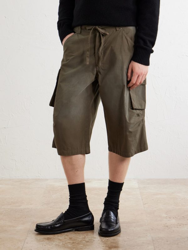 Straight-Leg Cotton-Poplin Cargo Shorts - FR