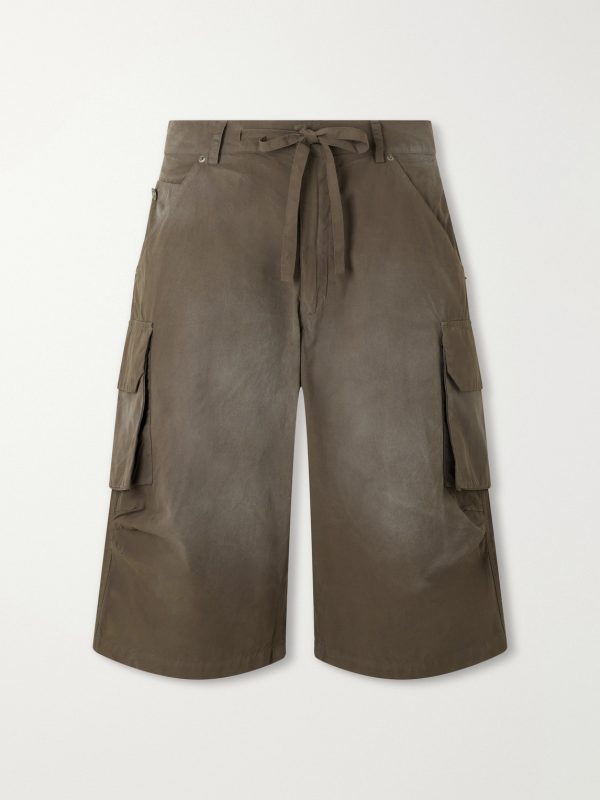 Straight-Leg Cotton-Poplin Cargo Shorts