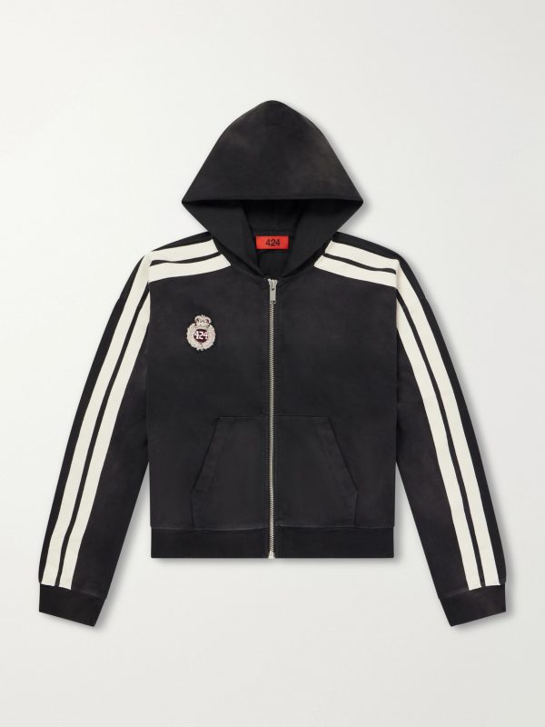 Academy Logo-Appliquéd Cotton-Jersey Zip-Up Hoodie Academy Logo-Appliquéd Cotton-Jersey Zip-Up Hoodie