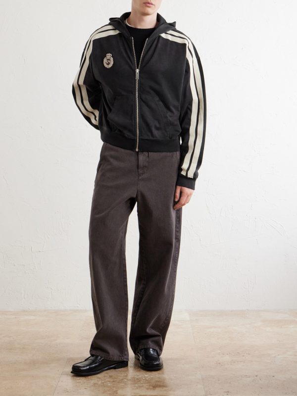 Academy Logo-Appliquéd Cotton-Jersey Zip-Up Hoodie - OU Academy Logo-Appliquéd Cotton-Jersey Zip-Up Hoodie - OU